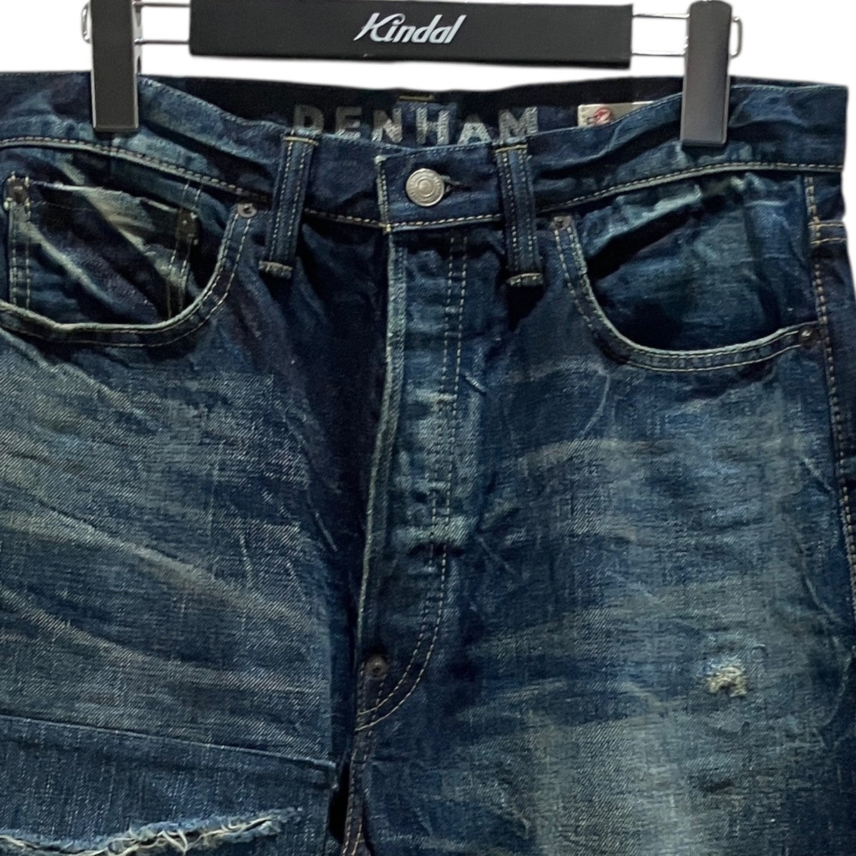 Denham 【OLDTIMER MIJ GREENERY】ダメージ加工デニムパンツ01-25-08-11-037 古着・中古-3枚目のアイテム画像