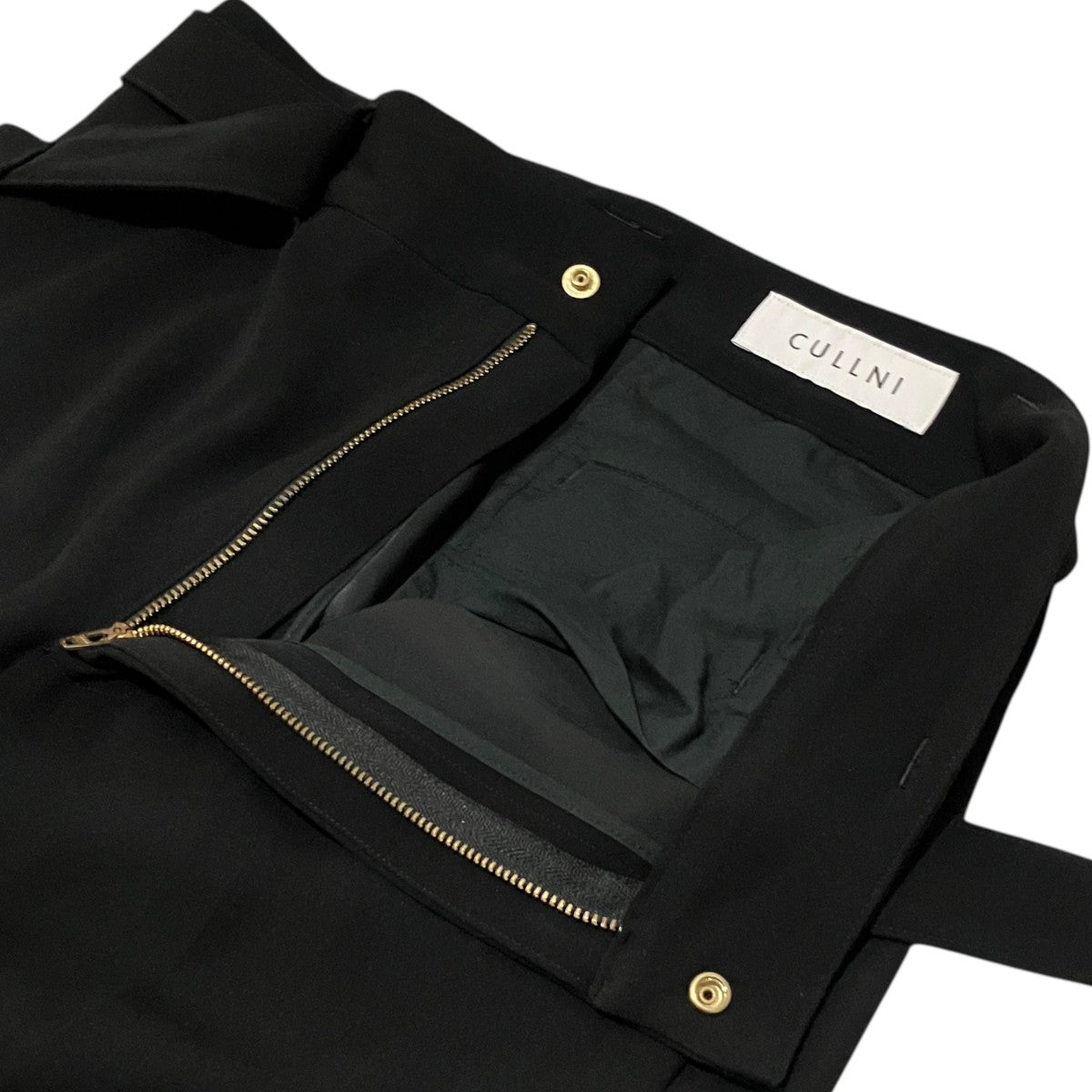 CULLNI ベルトピンタックフレアロングパンツ22-AW-0058 古着・中古-5枚目のアイテム画像