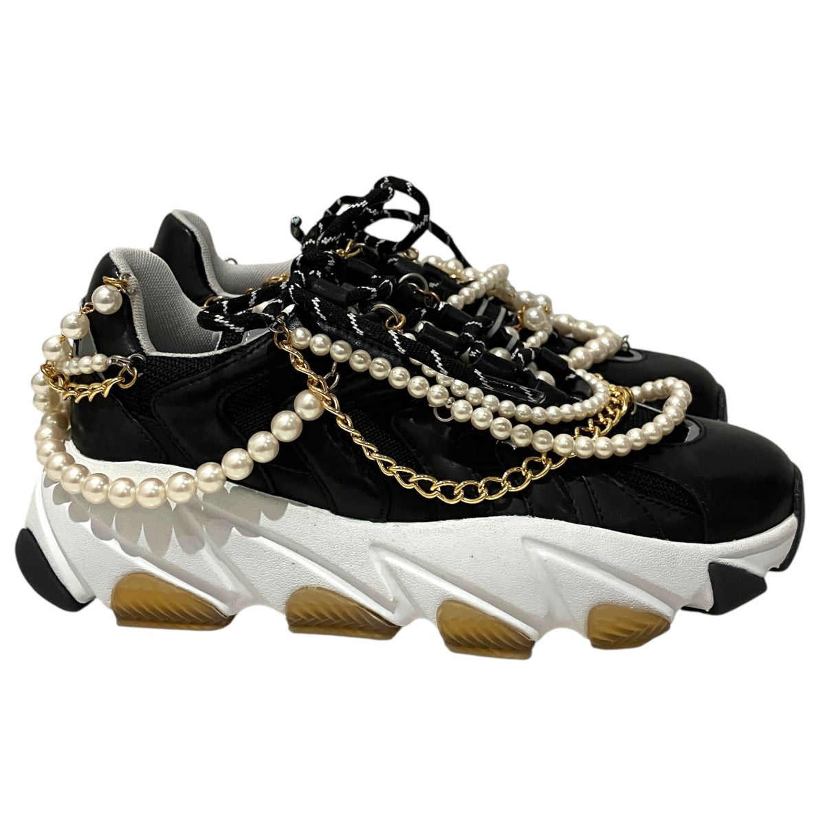 JUNYA WATANABE CDG×Ash 【Pearl Sneaker Is Embraced】パールチェーンスニーカー 古着・中古-4枚目のアイテム画像