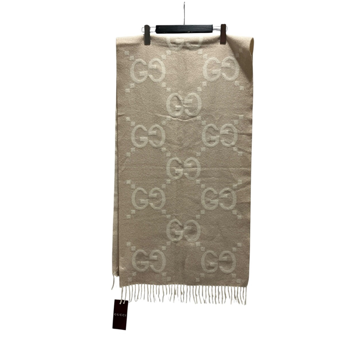 GUCCI GGカシミア ラメ ジャカードマフラー764635 古着・中古-2枚目のアイテム画像