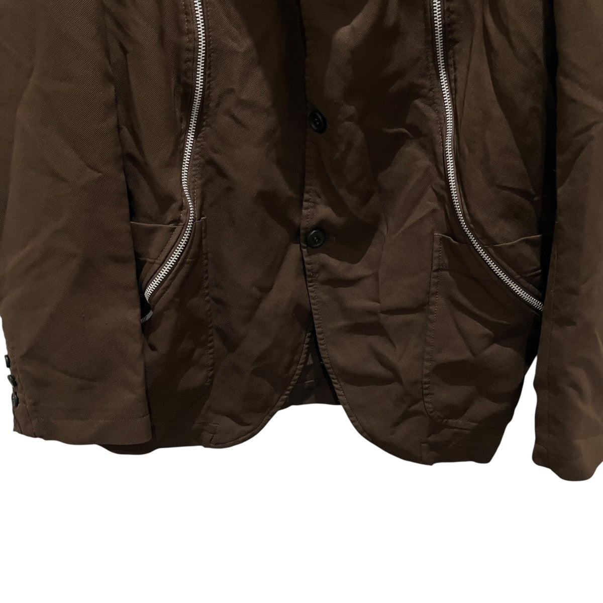 COMME des GARCONS SHIRT 26SS製品染めエステル縮絨ジップテーラードジャケットFQ-J510 古着・中古-4枚目のアイテム画像
