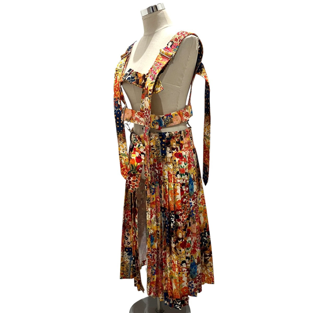 KIDILL×Henry Darger 総柄プリーツスカートKL649 古着・中古-1枚目のアイテム画像