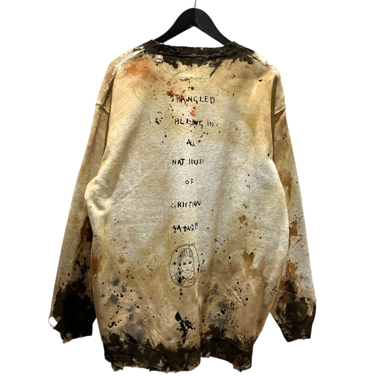 KIDILL×Henry Darger ダメージ加工スウェットKL662 古着・中古-2枚目のアイテム画像