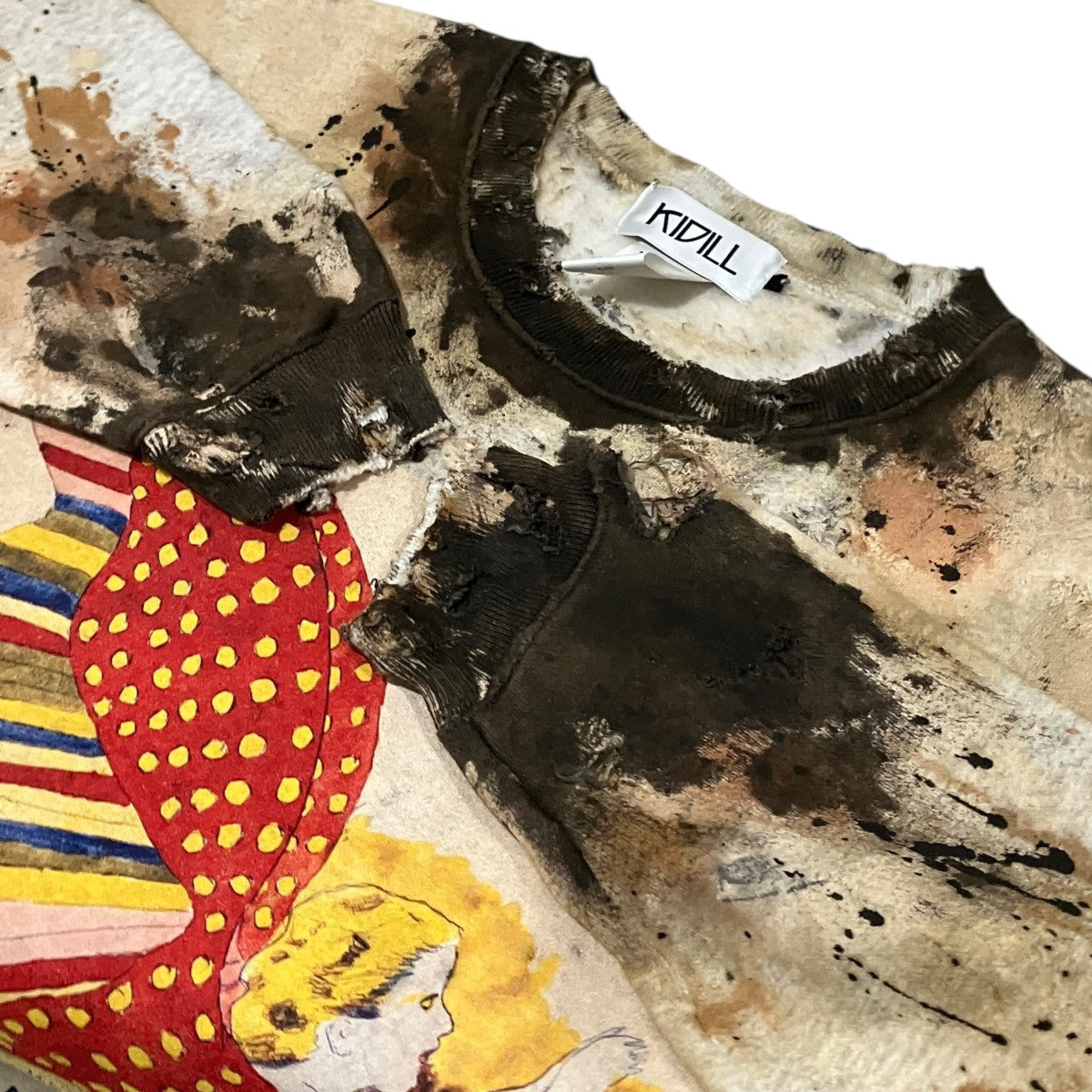 KIDILL×Henry Darger ダメージ加工スウェットKL662 古着・中古-5枚目のアイテム画像