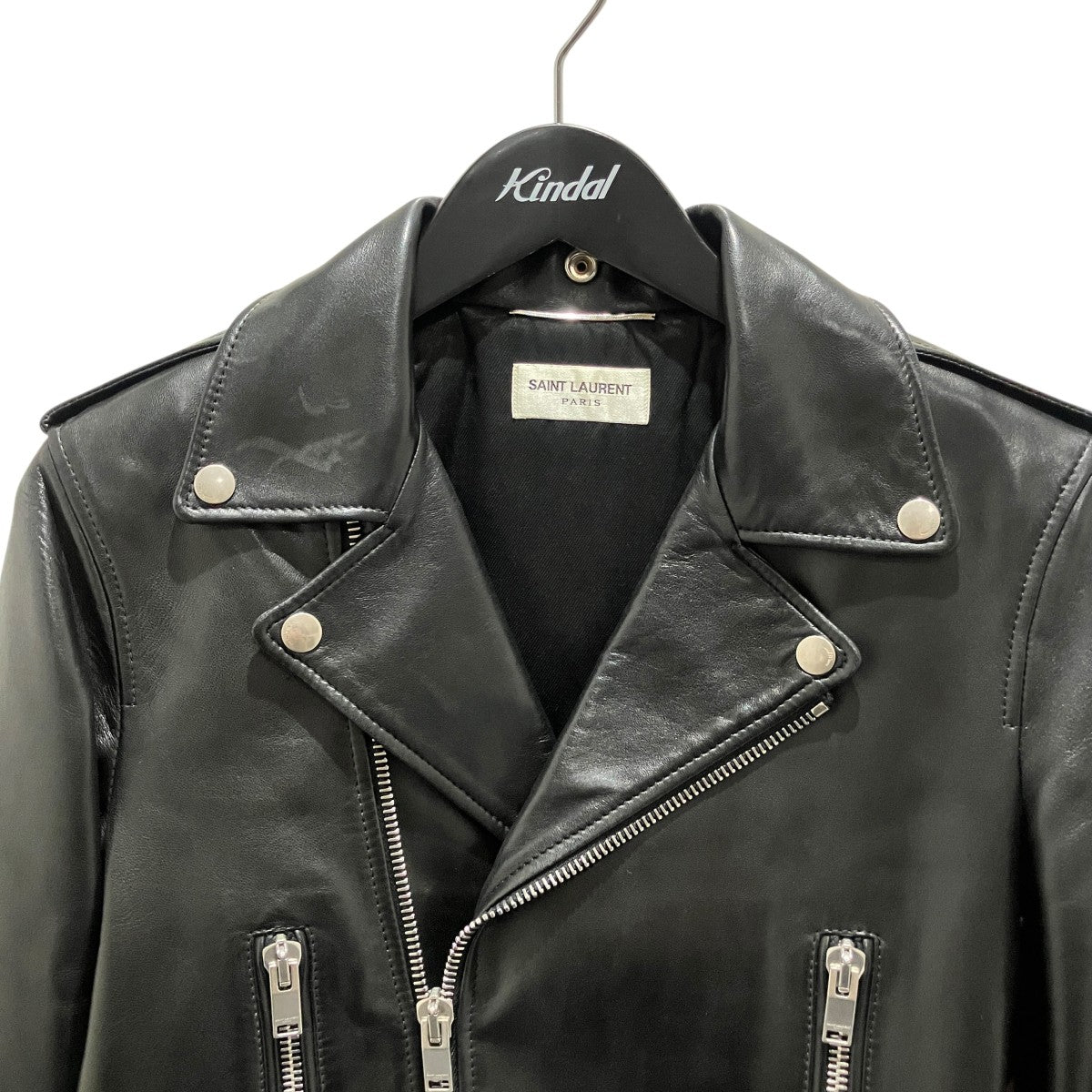 Saint Laurent Paris クラシックモーターサイクルジャケットダブルライダースジャケット397290 L01 古着・中古-3枚目のアイテム画像