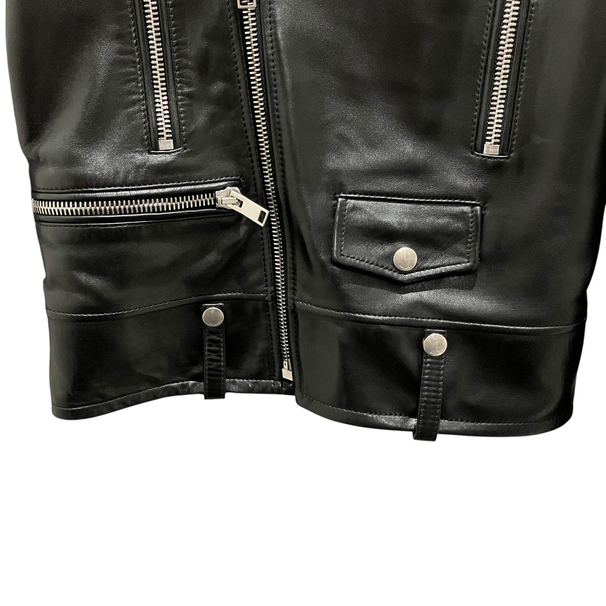 Saint Laurent Paris クラシックモーターサイクルジャケットダブルライダースジャケット397290 L01 古着・中古-4枚目のアイテム画像