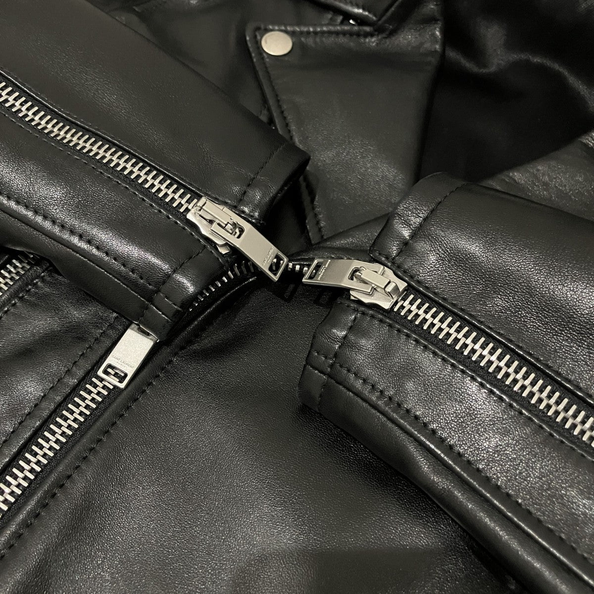 Saint Laurent Paris クラシックモーターサイクルジャケットダブルライダースジャケット397290 L01 古着・中古-5枚目のアイテム画像