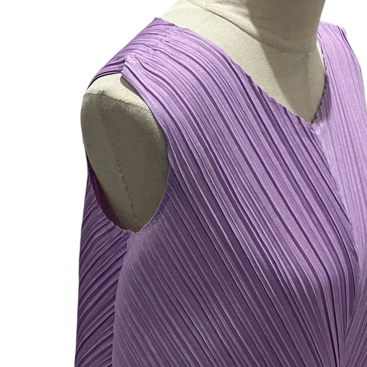 PLEATS PLEASE 24AWノースリーブプリーツワンピースPP43JH285 古着・中古-6枚目のアイテム画像