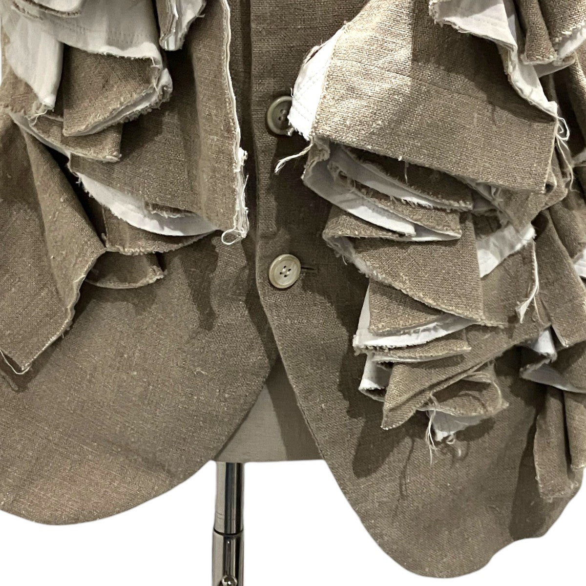 COMME des GARCONS 26SSリネンジュートフリルベストGQ-J015 古着・中古-5枚目のアイテム画像