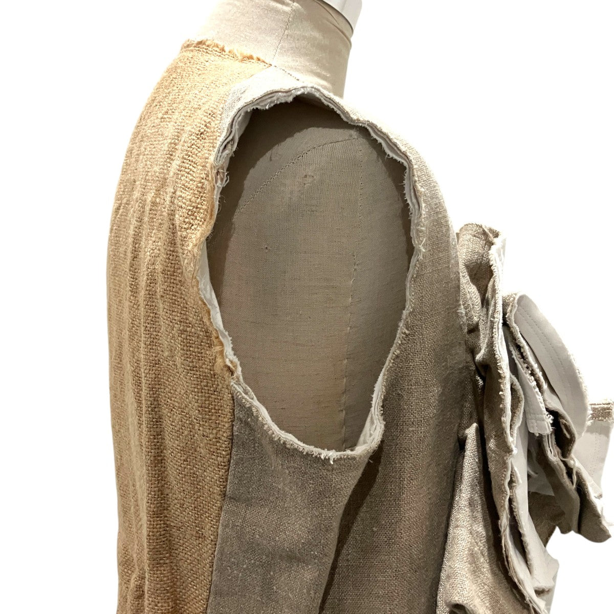 COMME des GARCONS 26SSリネンジュートフリルベストGQ-J015 古着・中古-6枚目のアイテム画像