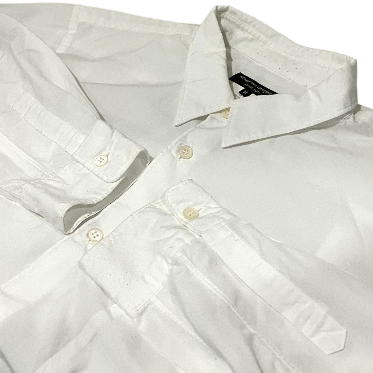 COMME des GARCONS HOMME PLUS 定番エステルスパンブロード厚ブラウスPZ-B004 古着・中古-5枚目のアイテム画像