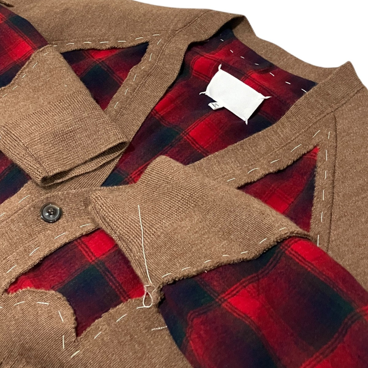 Maison Margiela×PENDLETON フリンジカーディガンc 古着・中古-5枚目のアイテム画像