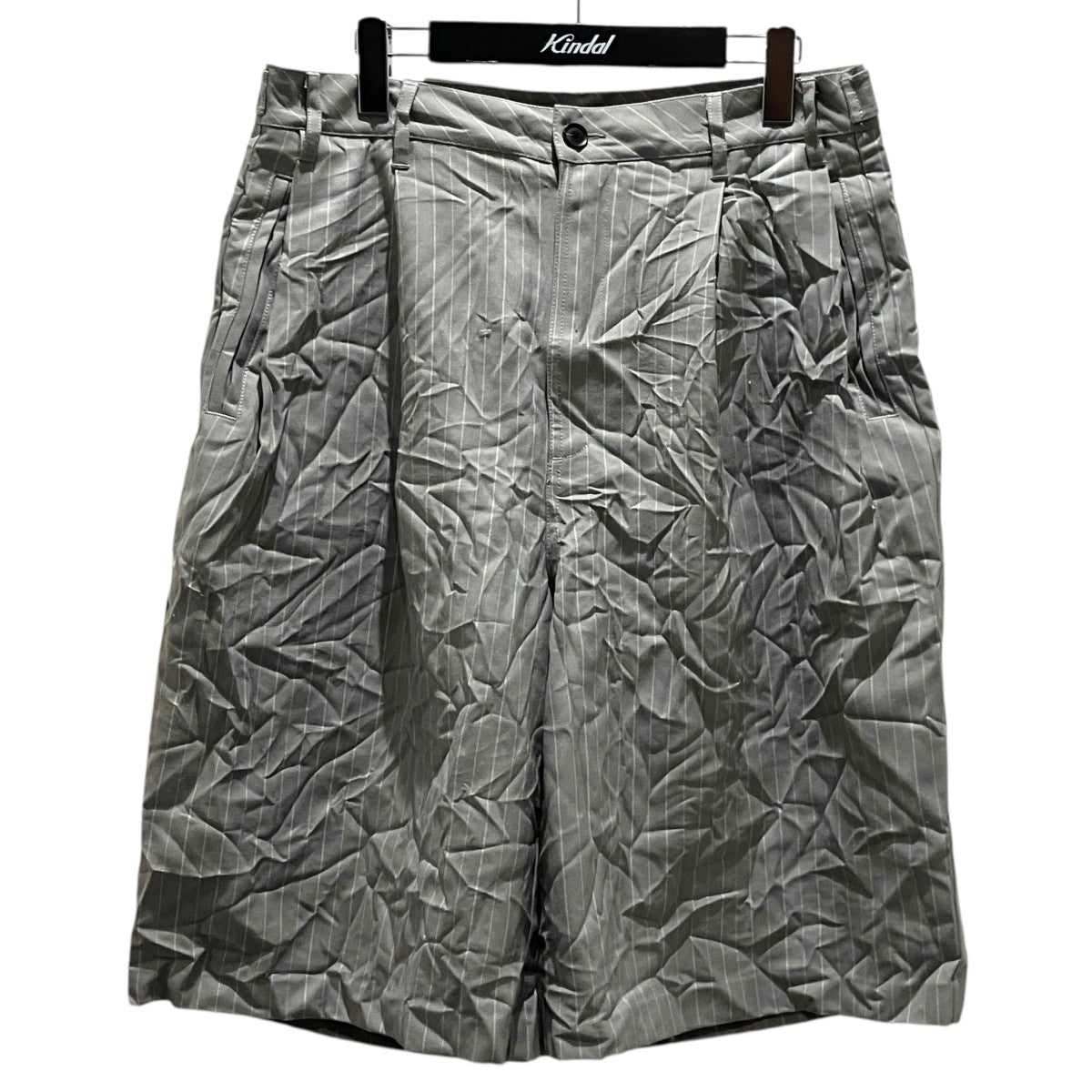 stussy 24SS【VOLUME PLEATED SHORT WRINKLED STRIPE】ストライプハーフパンツ112314 古着・中古-1枚目のアイテム画像