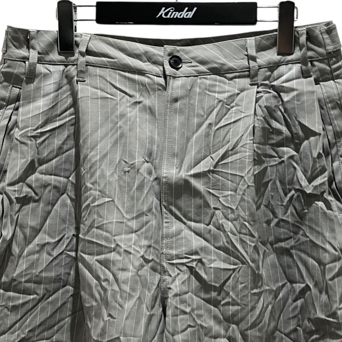 stussy 24SS【VOLUME PLEATED SHORT WRINKLED STRIPE】ストライプハーフパンツ112314 古着・中古-3枚目のアイテム画像
