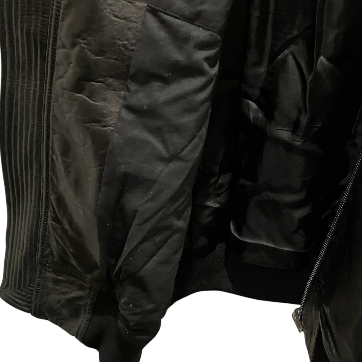 RICK OWENS 24AW【JUMBO PETER FLIGHT】レザージャケットRU02D6795-LNV 古着・中古-4枚目のアイテム画像