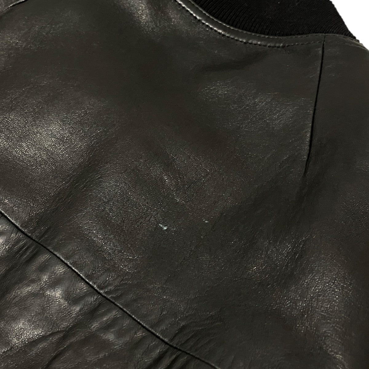 RICK OWENS 24AW【JUMBO PETER FLIGHT】レザージャケットRU02D6795-LNV 古着・中古-6枚目のアイテム画像