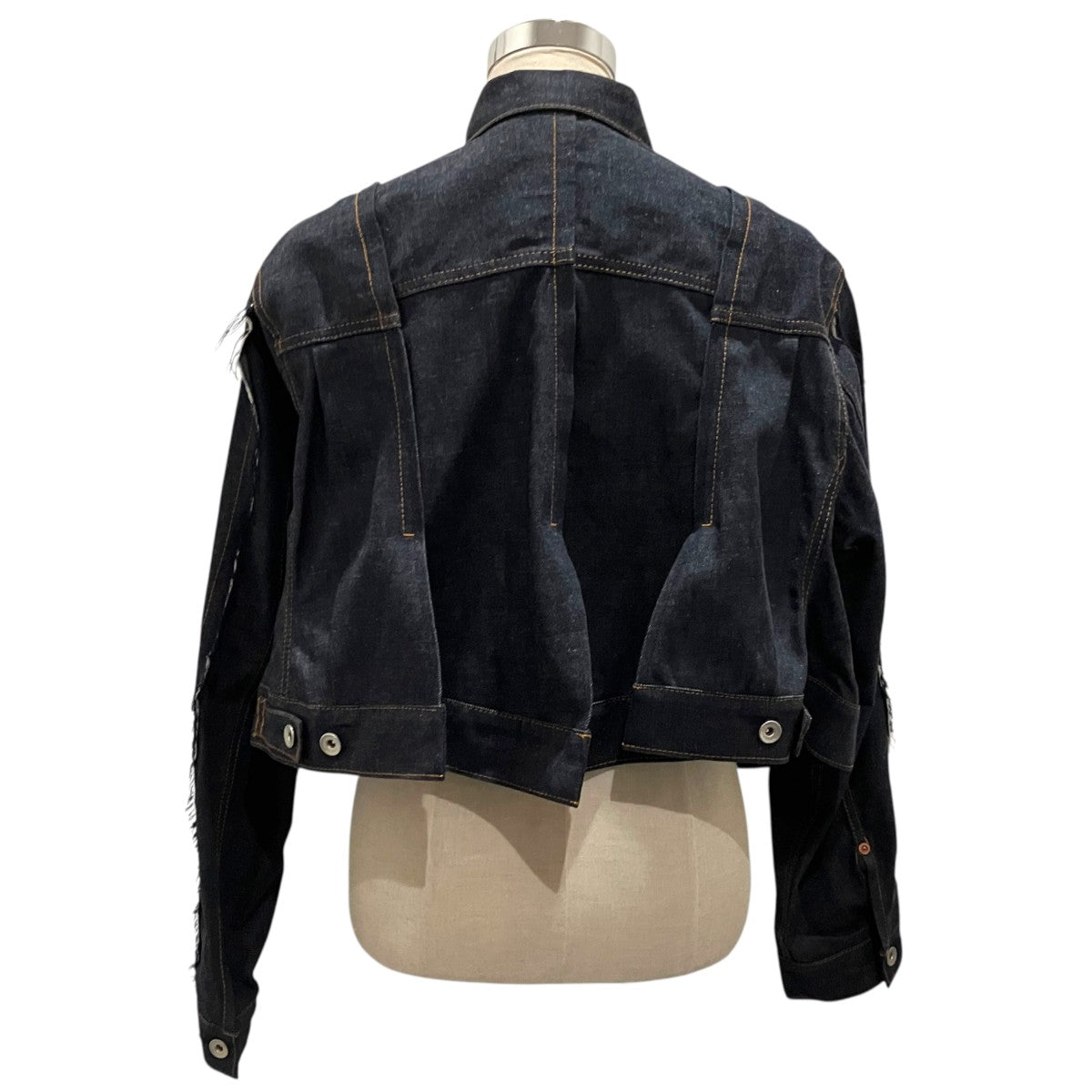 sacai 24AW立体スリット変形デニムジャケット24-07354 古着・中古-2枚目のアイテム画像