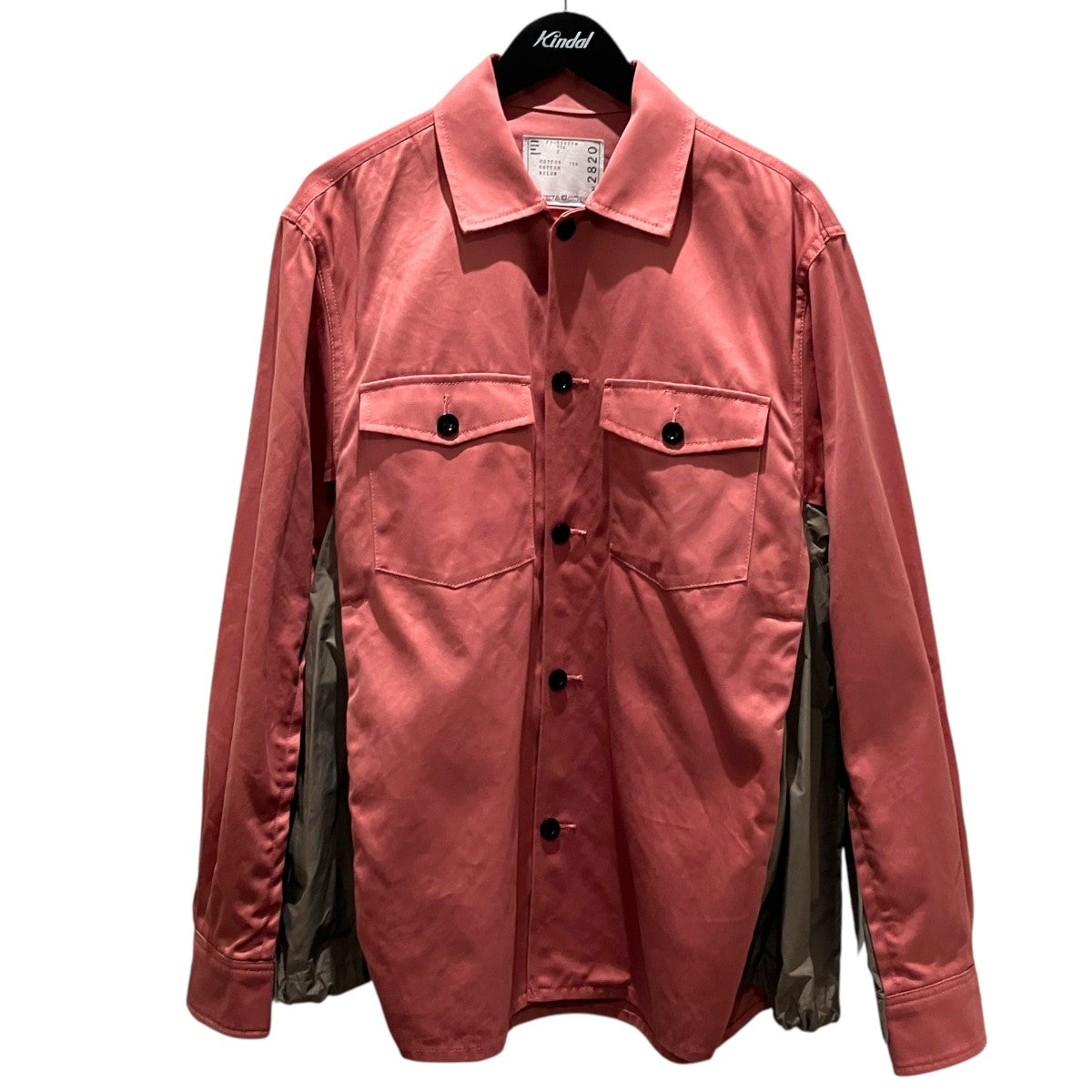 sacai 22AW【Cotton Chino Shirt】ナイロン切替コットンジャケット22-02820M 古着・中古-1枚目のアイテム画像