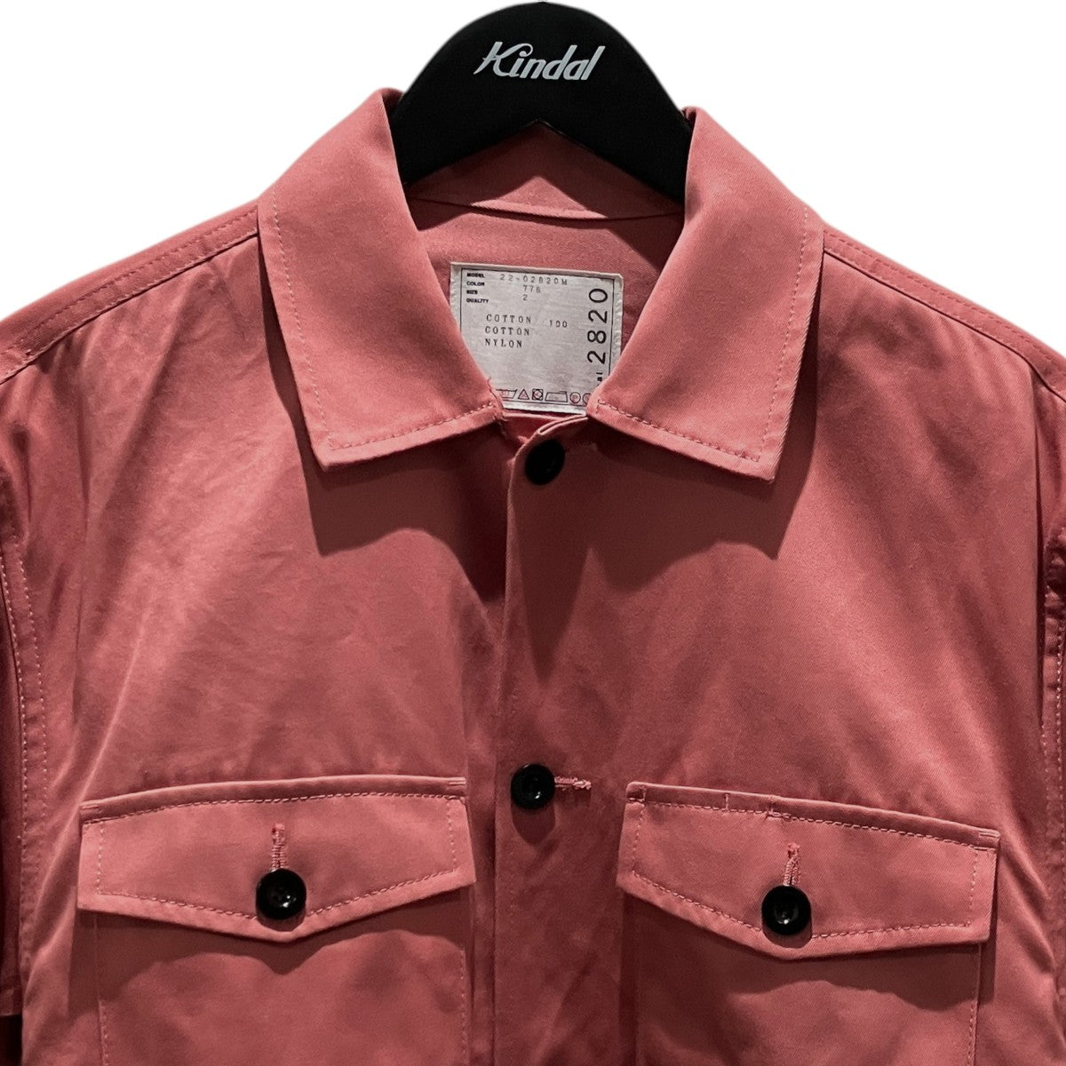 sacai 22AW【Cotton Chino Shirt】ナイロン切替コットンジャケット22-02820M 古着・中古-3枚目のアイテム画像