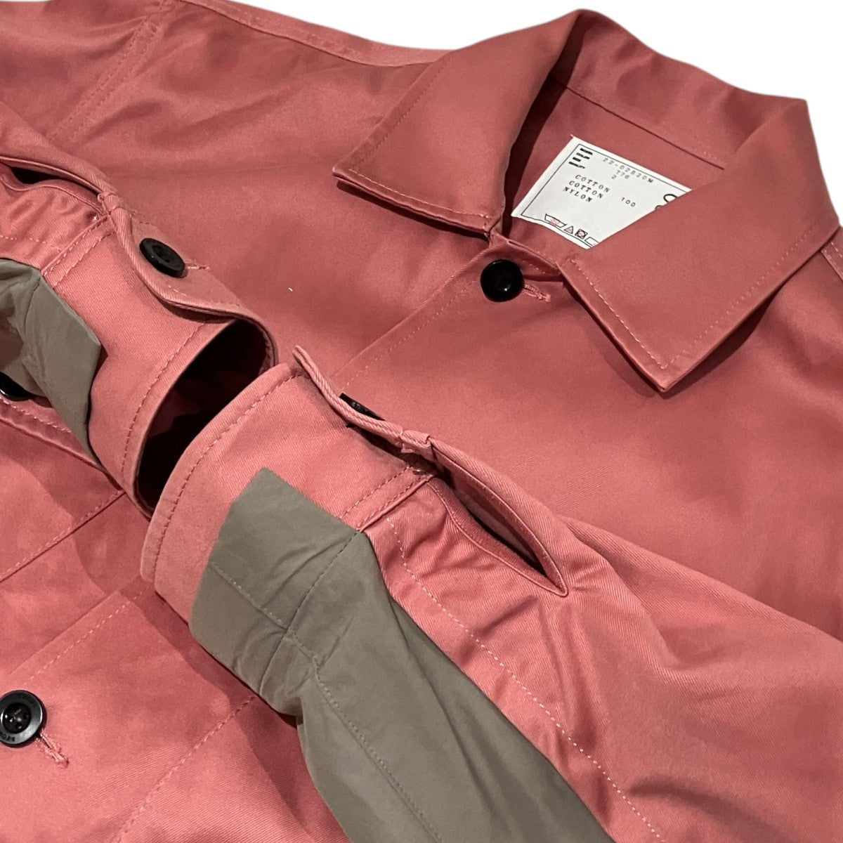 sacai 22AW【Cotton Chino Shirt】ナイロン切替コットンジャケット22-02820M 古着・中古-5枚目のアイテム画像