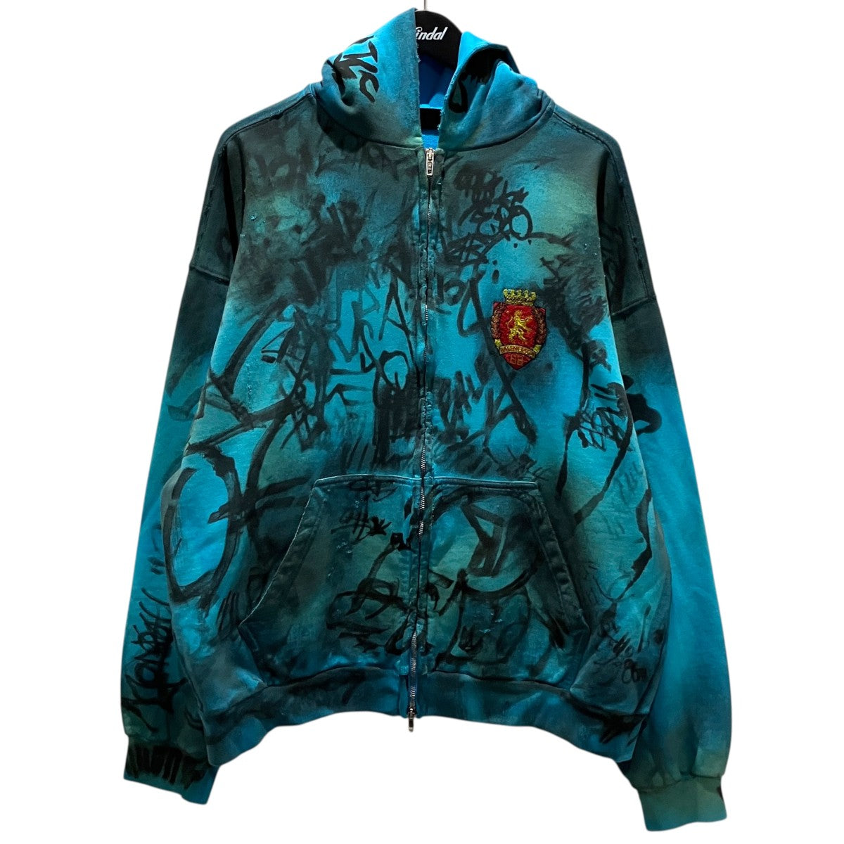 23SS【Graphic Paint Skater Zip Up Hoodie】ジップパーカー744457 T0VA8