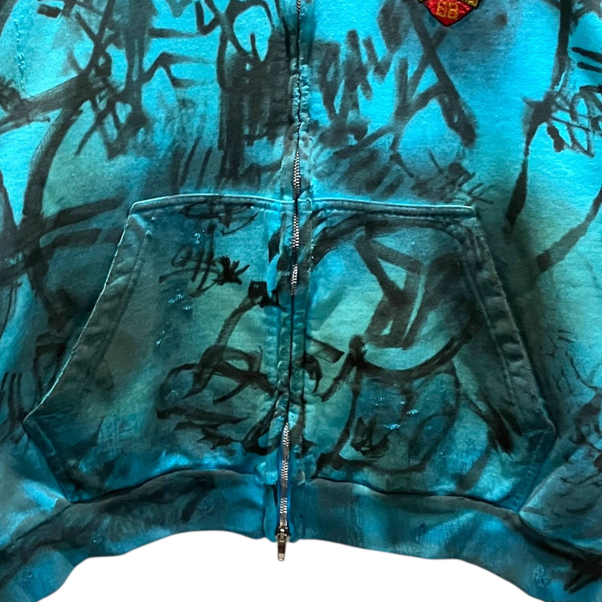 23SS【Graphic Paint Skater Zip Up Hoodie】ジップパーカー744457 T0VA8