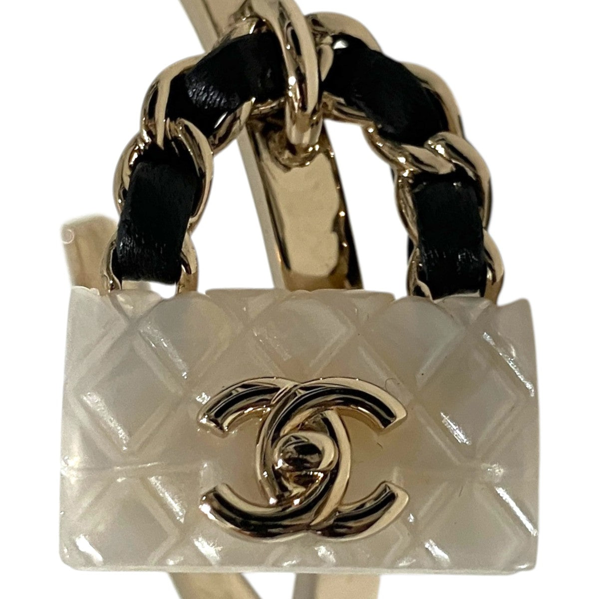 CHANEL B23C【ココマーク マトラッセピアス】ココマークピアス 古着・中古-3枚目のアイテム画像