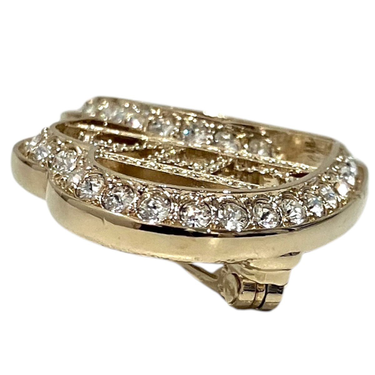 CHANEL C23B【ダブルハートロゴブローチ】ハートブローチ 古着・中古-3枚目のアイテム画像