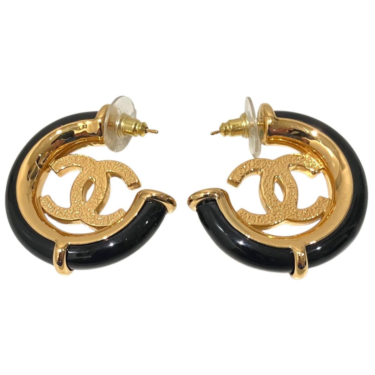 CHANEL B23C【ココマークフープピアス】ココマークピアス 古着・中古-2枚目のアイテム画像