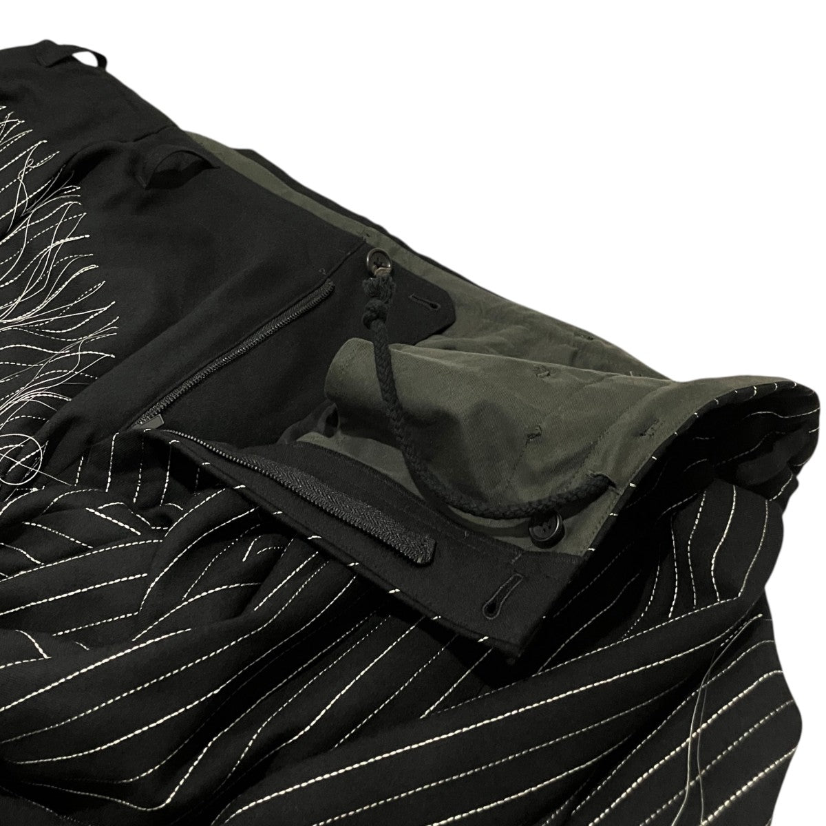 23AW【EMBROIDERY DRAPED PANTS】ストライプパンツHJ-P53-107