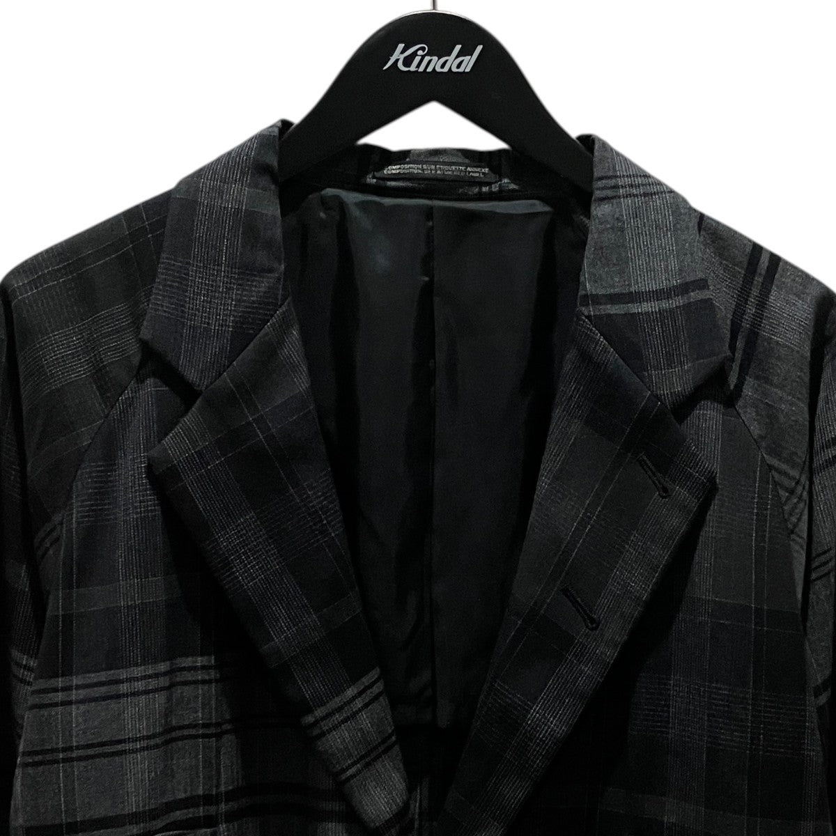 Yohji Yamamoto pour homme 24SS【桝チェック箱PJK】チェックジャケットHS-J29-101 古着・中古-3枚目のアイテム画像