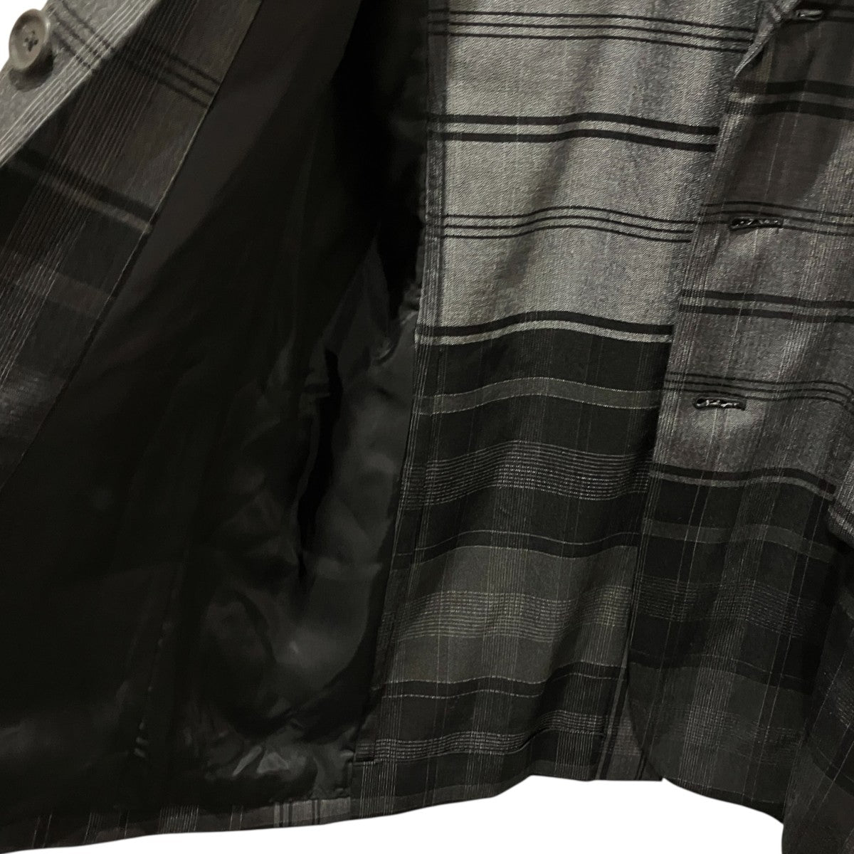Yohji Yamamoto pour homme 24SS【桝チェック箱PJK】チェックジャケットHS-J29-101 古着・中古-4枚目のアイテム画像