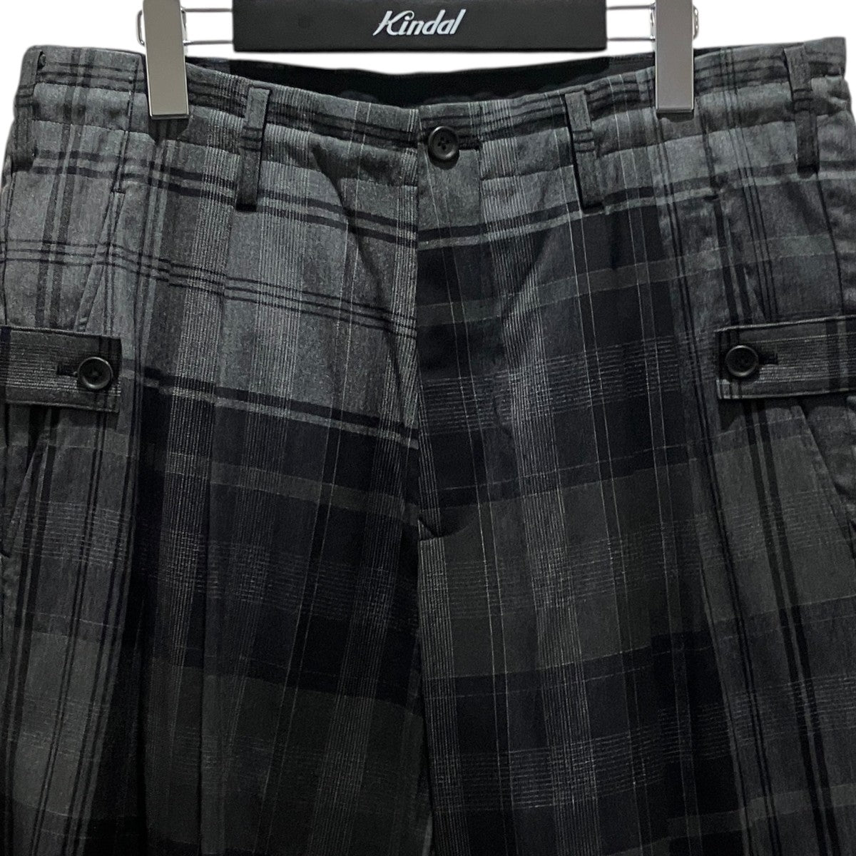 24SS【チェック裾脇タブP ／ 桝柄チェック パンツ】チェックパンツHS-P40-101