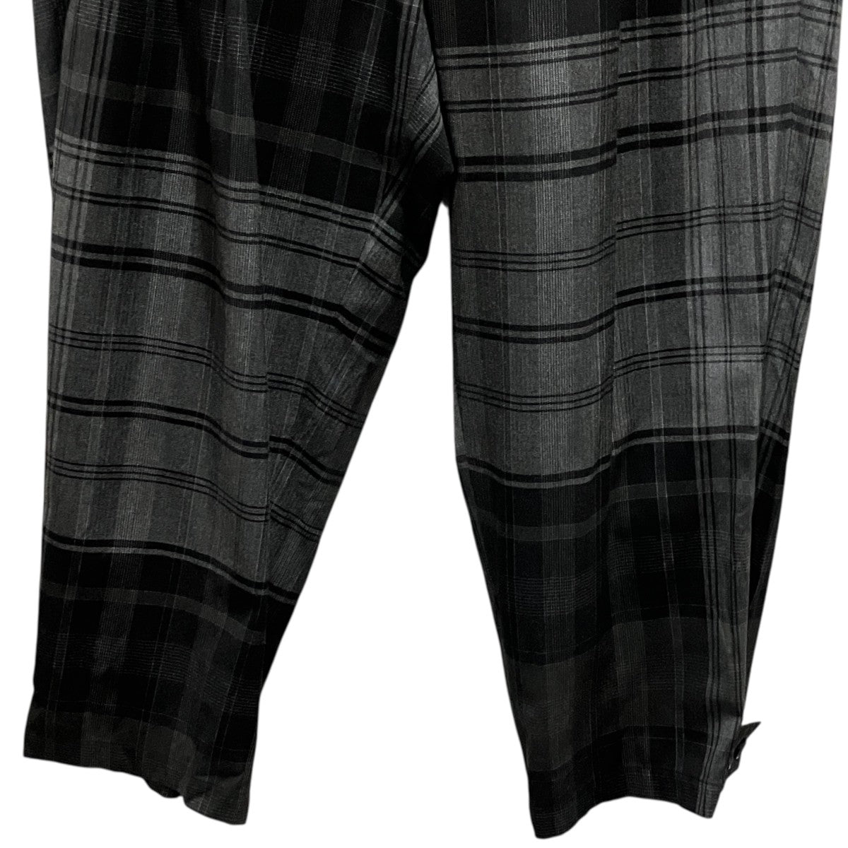 24SS【チェック裾脇タブP ／ 桝柄チェック パンツ】チェックパンツHS-P40-101