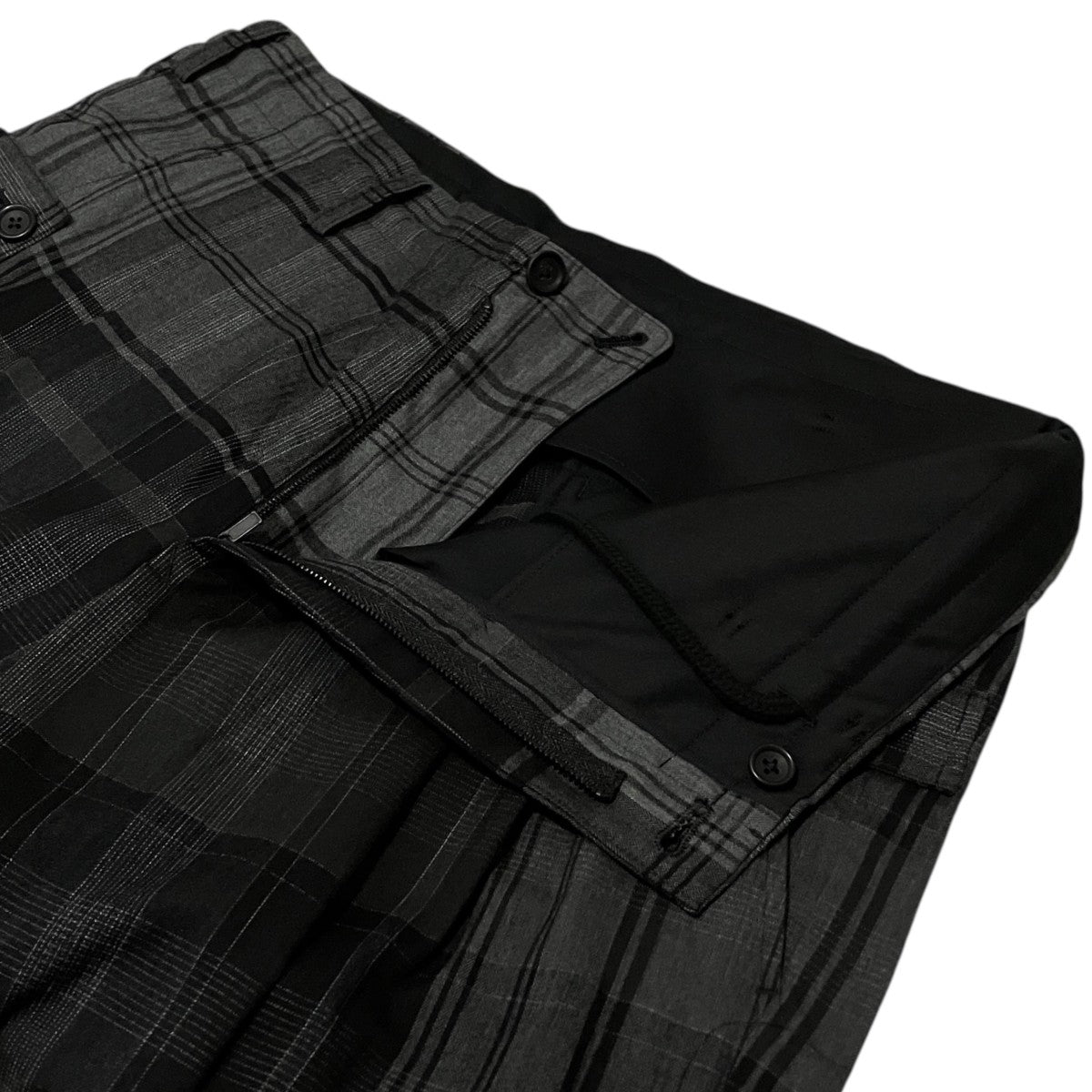 24SS【チェック裾脇タブP ／ 桝柄チェック パンツ】チェックパンツHS-P40-101