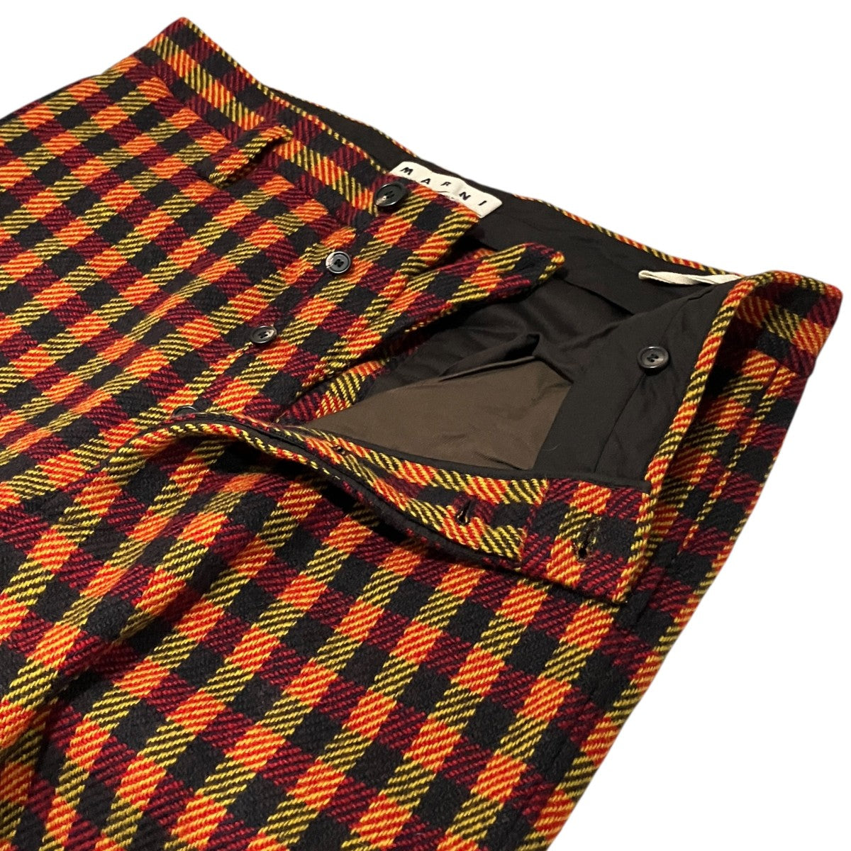 MARNI チェックウールパンツM05KA0078 古着・中古-5枚目のアイテム画像
