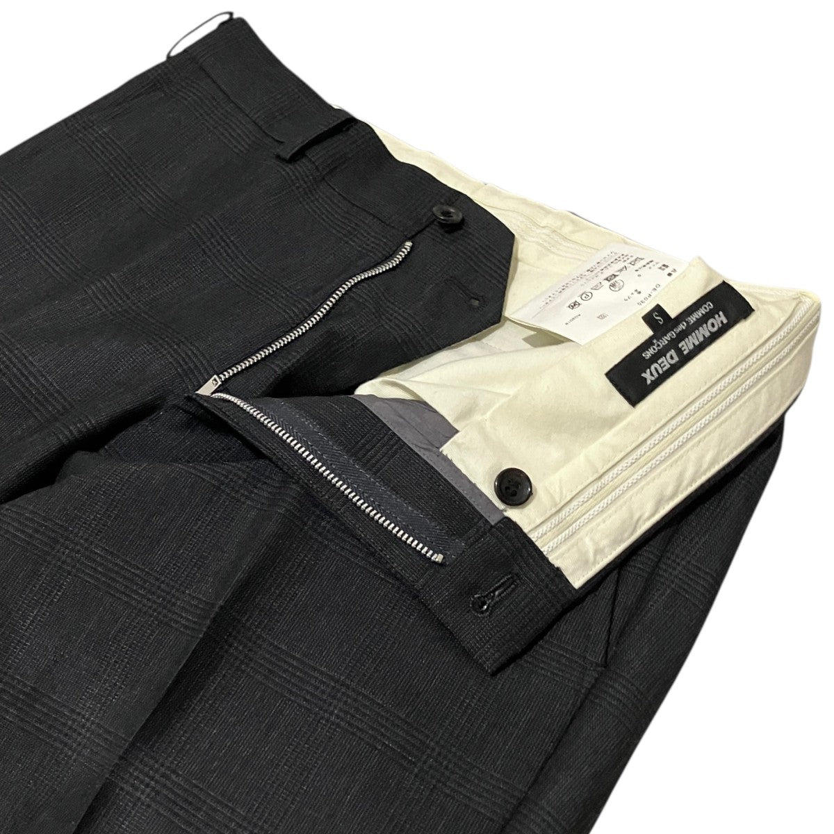 COMME des GARCONS HOMME DEUX 20SSグレンチェックスラックスDE-P030 古着・中古-5枚目のアイテム画像