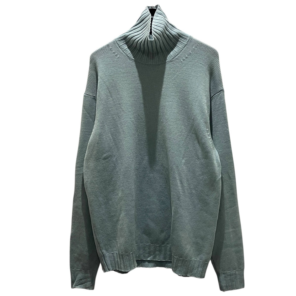 【WASHED FRENCH MERINO KNIT TURTLE】タートルネックニットA23AT035W