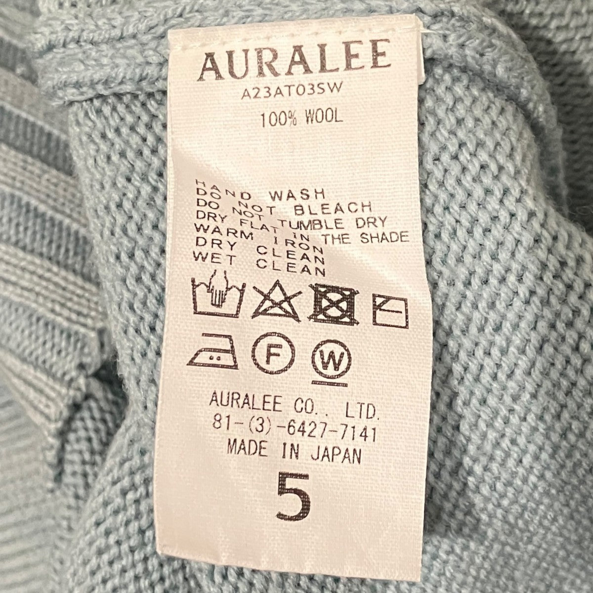 【WASHED FRENCH MERINO KNIT TURTLE】タートルネックニットA23AT035W