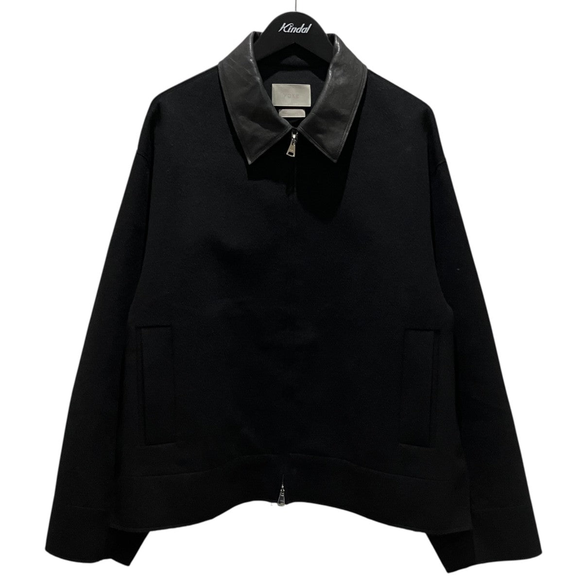 【Attic  Jacket】襟レザーカシミヤジャケットYK25FW010458