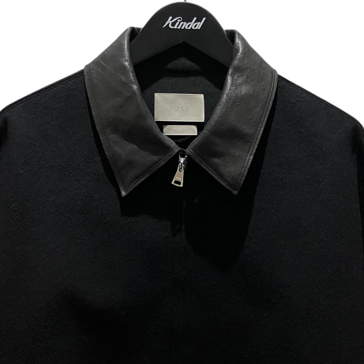 【Attic  Jacket】襟レザーカシミヤジャケットYK25FW010458