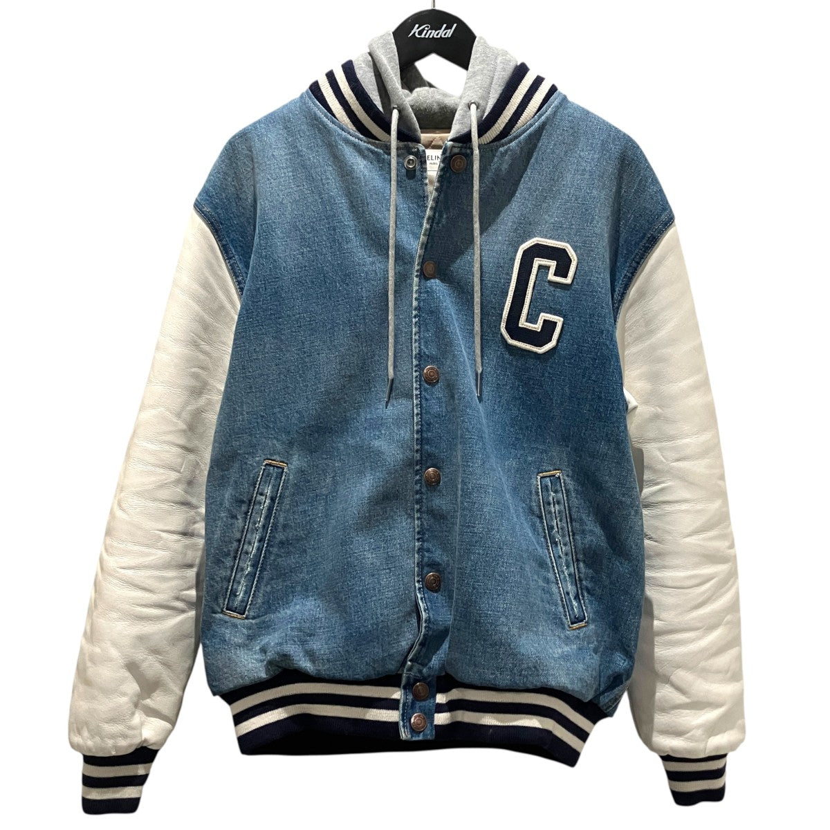 【HOODED VARSITY JACKET】デニムスタジャン2Q563206T