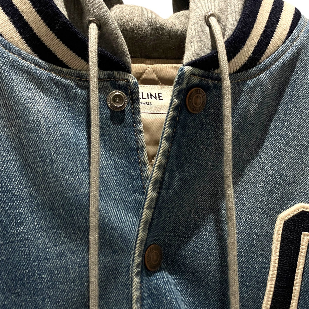 【HOODED VARSITY JACKET】デニムスタジャン2Q563206T