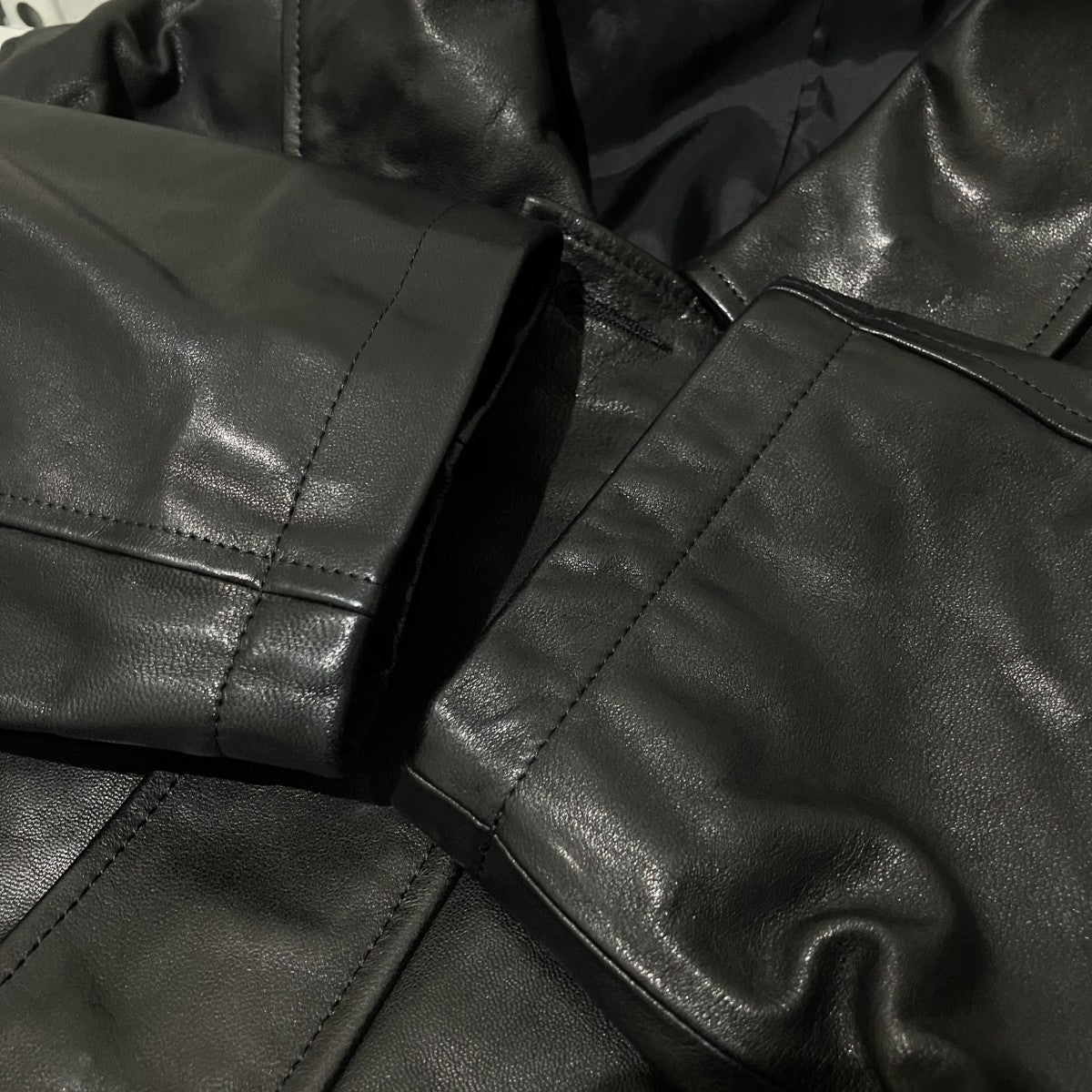 LEATHER ZIP JACKETレザージャケットST.622