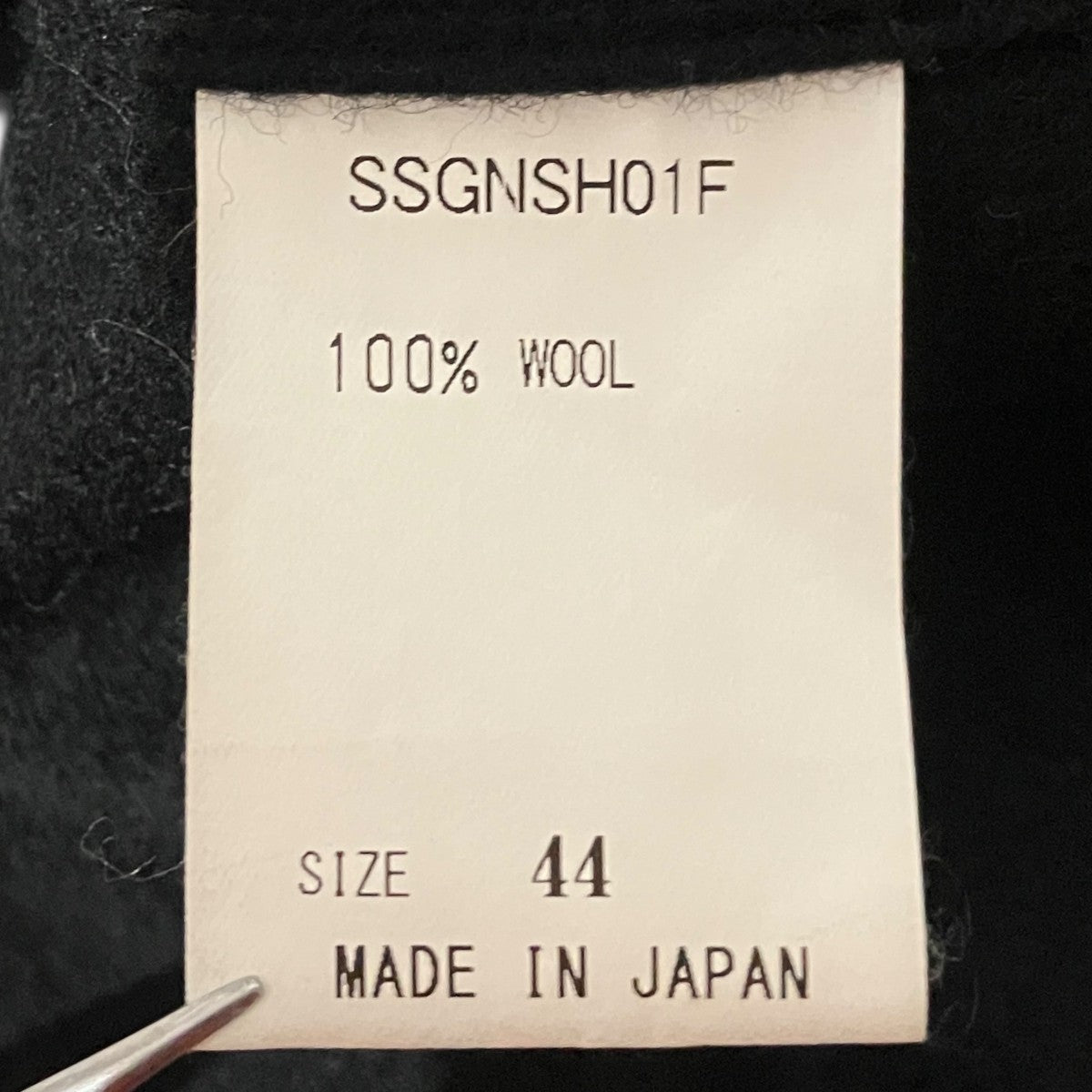 ウールシャツジャケットSSGNSH01F