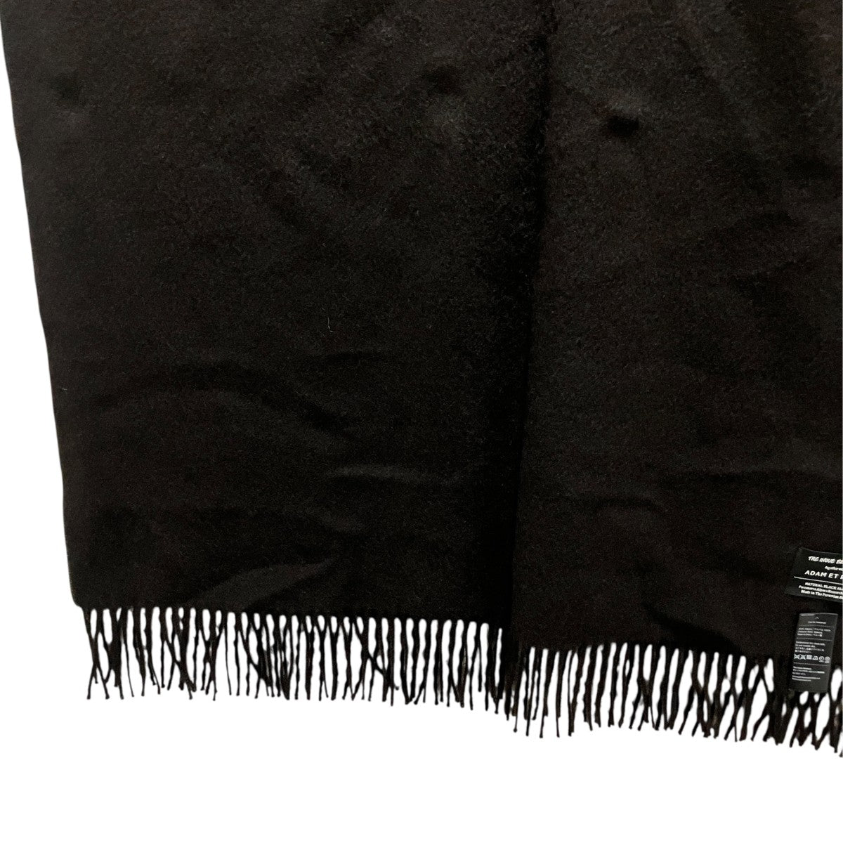 EX PURE BLACK BRUSHED SCARFマフラー