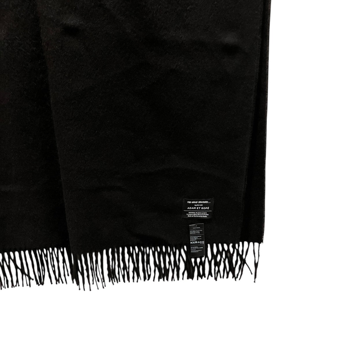 EX PURE BLACK BRUSHED SCARFマフラー