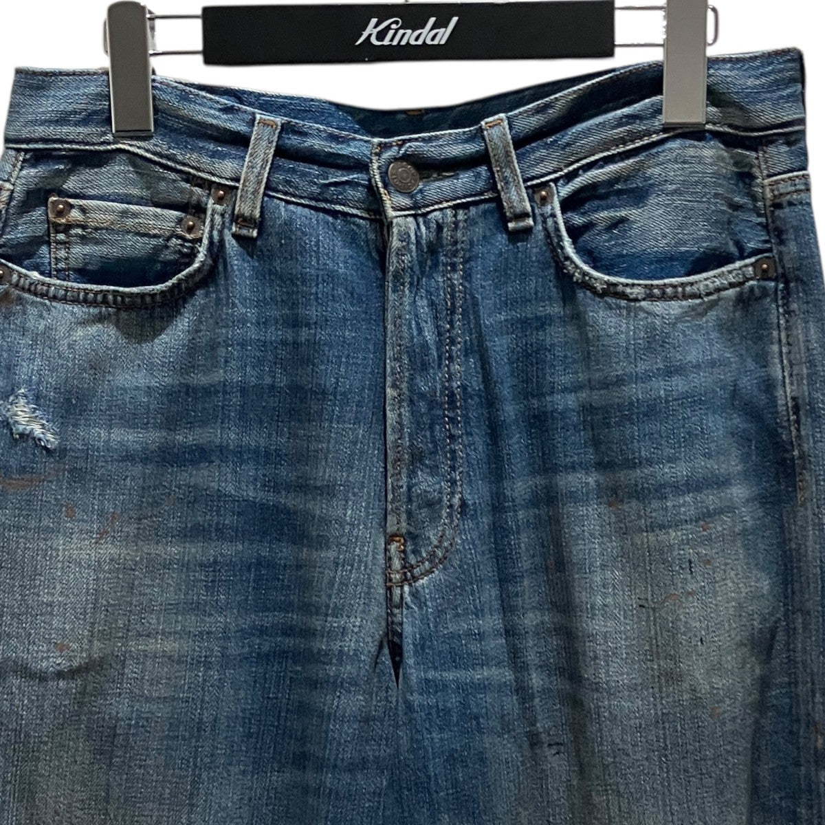 【1981 U MID BLUE TRAFALGAR】ダメージ加工デニムパンツC00114