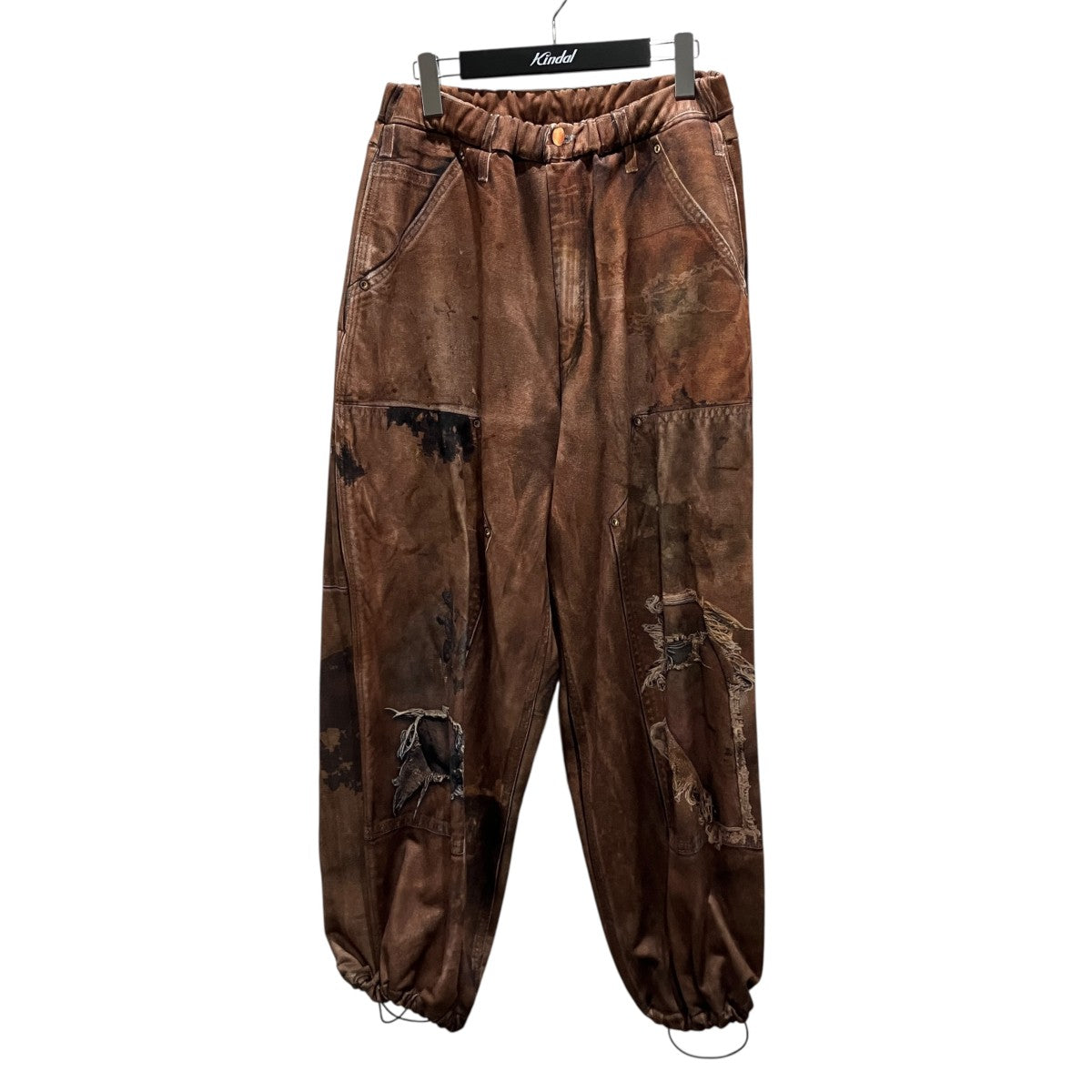 PRINT DUCK WIDE PANTS BROWNイージーパンツ26SS-PT-002CH