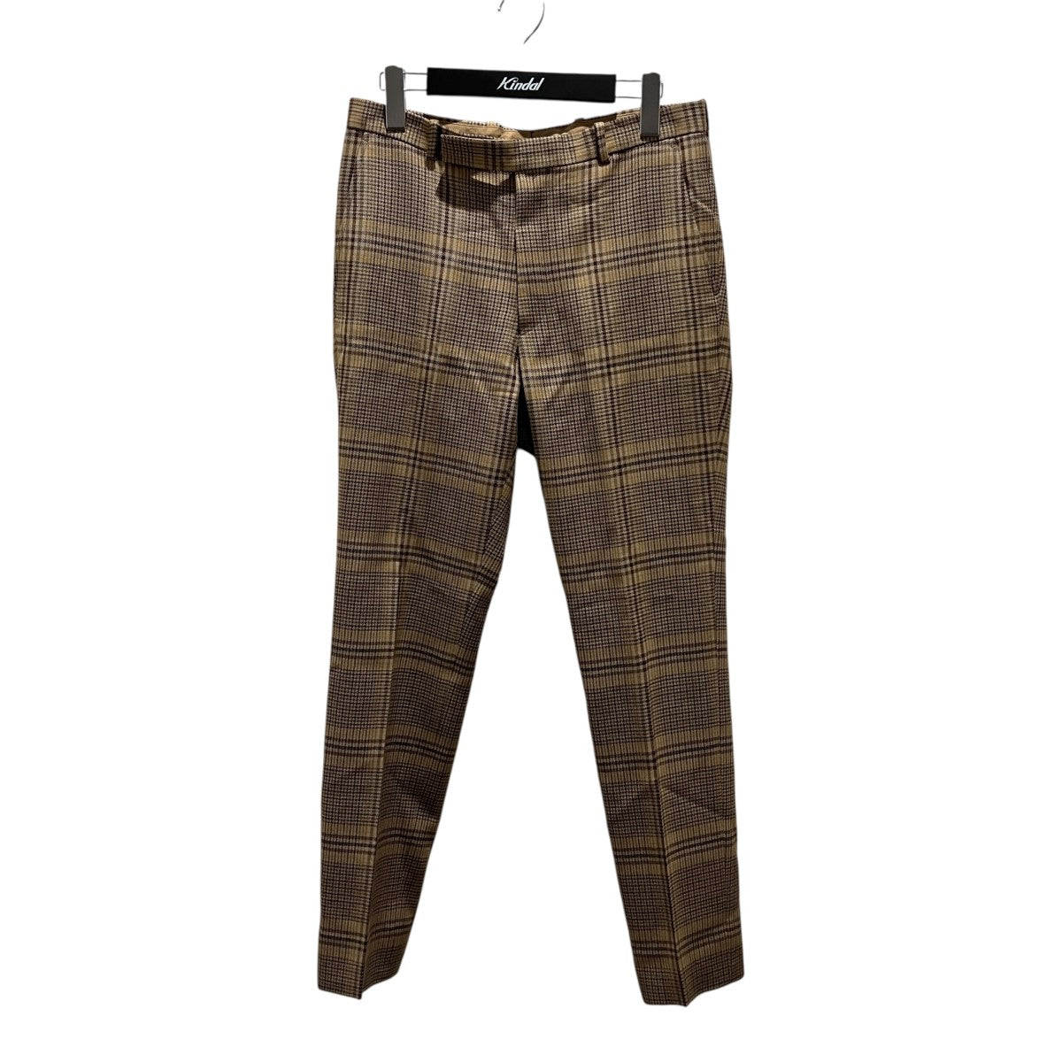 【WOOL SERGE CHECK NARROW SLACKS】チェックパンツA9AP035C